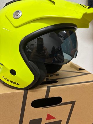 Casco Trial Jet Hebo Amarillo