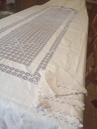 Mantelería Bordada Canario Casa balcones Canarias