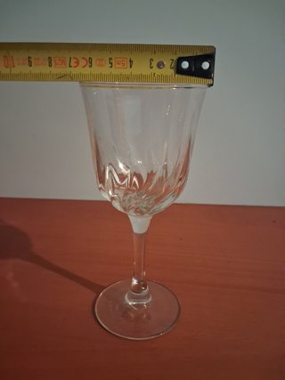 6 Copas de cristal 14 cm