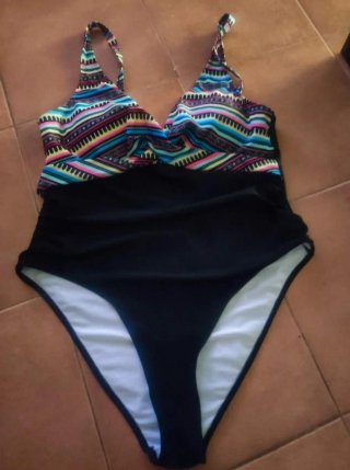 Bañador estampado talla grande 1XL shein curve