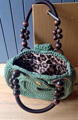 Borsa uncinetto Infinity Bag verde