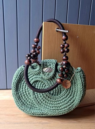 Borsa uncinetto Infinity Bag verde