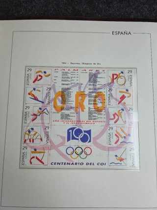 Sellos España 1994 en hojas edifil