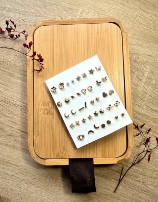 Joyero Bambú + Set Pendientes