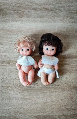 Rara Coppia Bamboline Robert Furga Vintage Anni 70