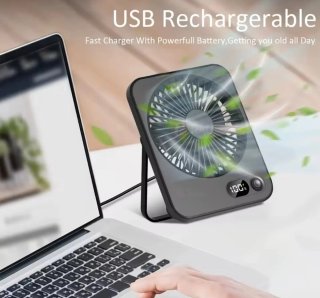 Mini ventilador de escritorio negro