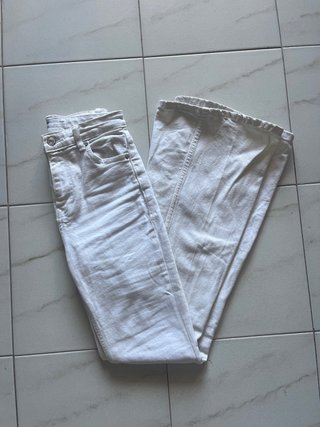 Pantalón campana blanco