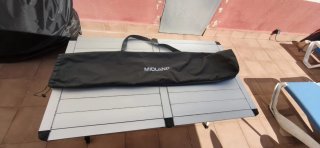 Mesa plegable aluminio camping