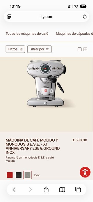 Cafetera Illy como Nueva