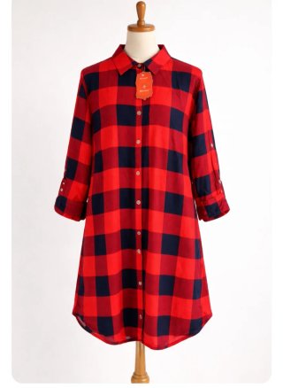 Camisa a cuadros Murdee roja y azul