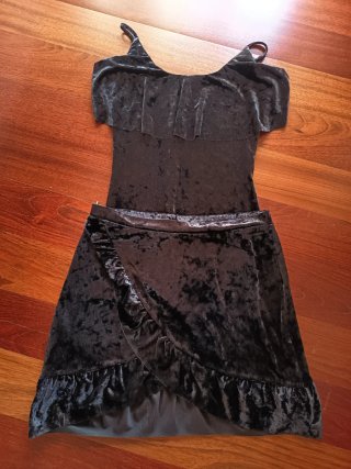 Conjunto fiesta terciopelo negro