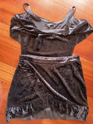 Conjunto fiesta terciopelo negro