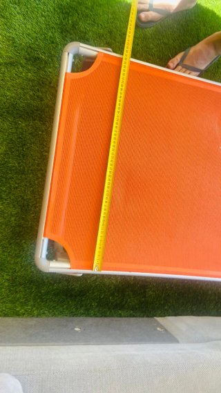 Tumbona plegable aluminio y textileno naranja