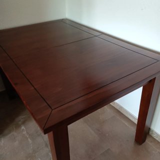 Mesa de comedor extensible de madera