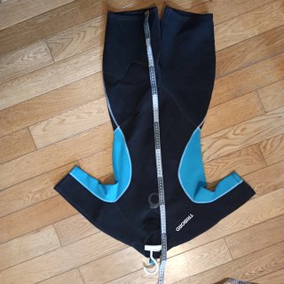 Neopreno mujer Tribord corto negro/turquesa