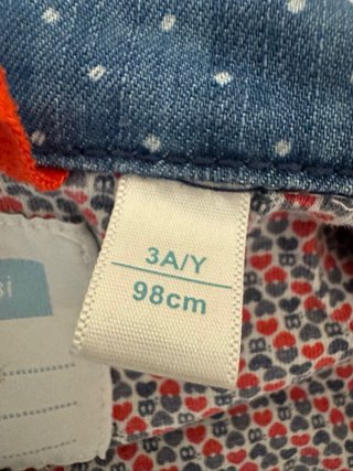 Chaqueta tejana niña con lunares talla 3 años