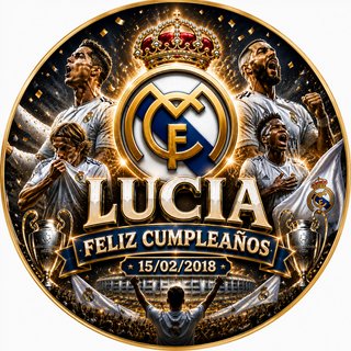 Real Madrid - Lámpara LED Personalizada