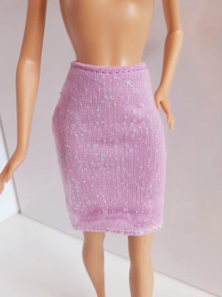 gonna Barbie rosa glitter