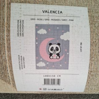 Alfombra infantil panda luna estrellas