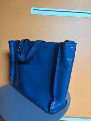 Bolso Uterqüe Piel Azul
