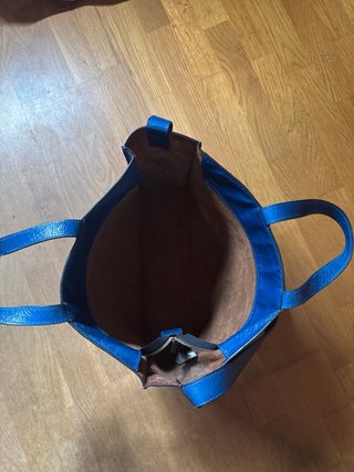Bolso Uterqüe Piel Azul