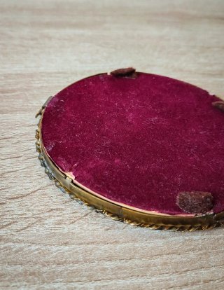 Quadretto Bouquet Floreale Olio 9,5x12 Cm Vintage