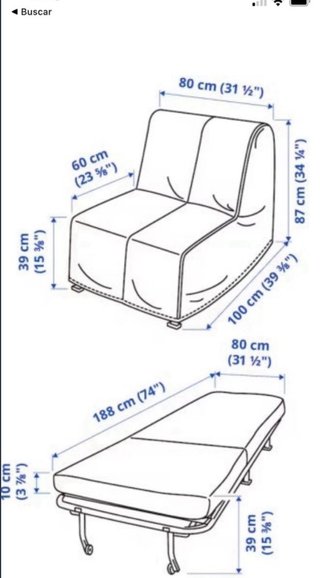 Sillón cama IKEA LYCKSELE LÖVÅS