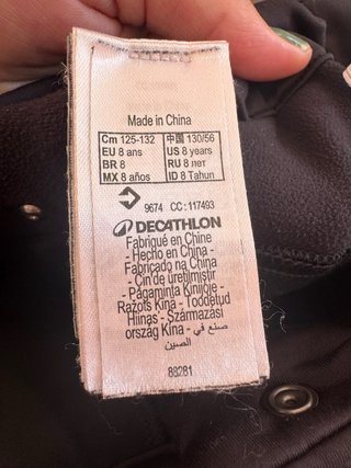 Pantalón de equitación negro 8 años
