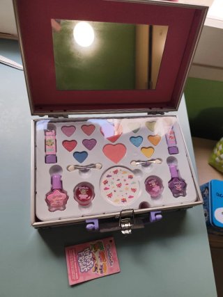 Maletín maquillaje Martinelia rosa con purpurina