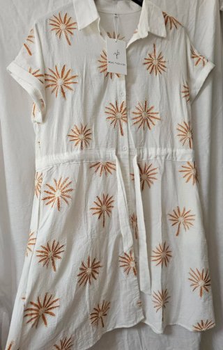 Vestido camisero MAS FASHION bordado
