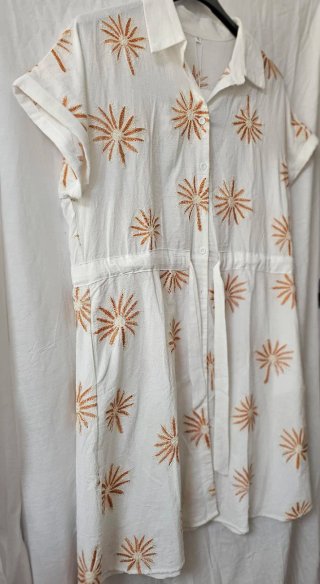 Vestido camisero MAS FASHION bordado