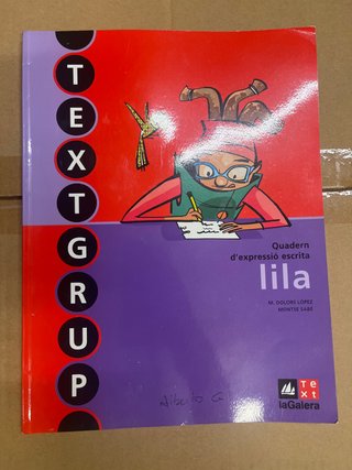 Textgrup lila Quadern d'expressió escrita