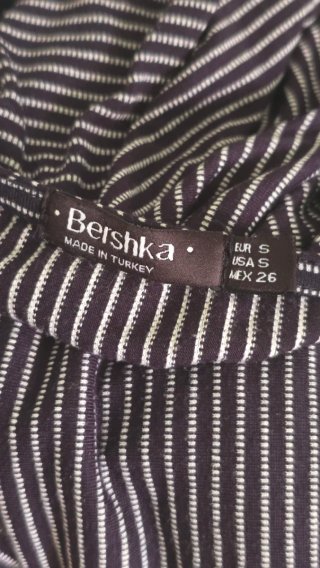 Mono Bershka Verano Talla S Rayas Azul oscuro