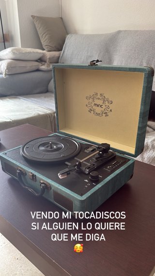 Tocadiscos Minc Azul y Negro