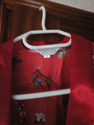 Bata kimono seda estampado floral