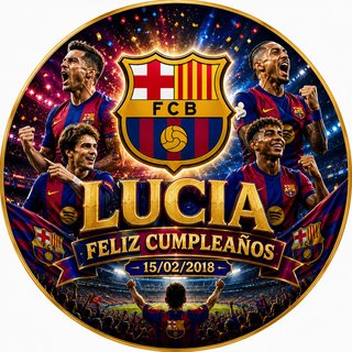 Barcelona - Lámpara LED Personalizada