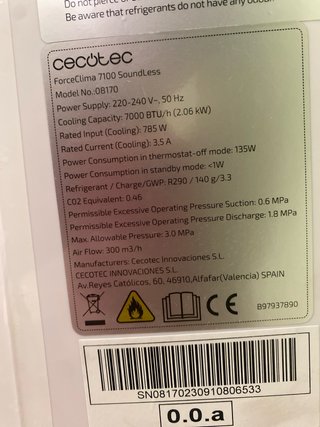 Aire Acondicionado Portátil Cecotec
