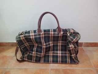 Bolsa de viaje retro Valisa cuadros