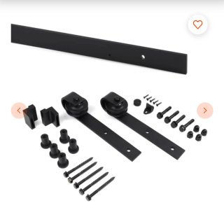 Sistema corredero para puertas negro