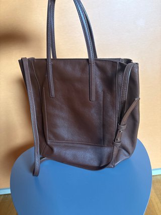 Bolso Massimo Dutti Piel Marrón