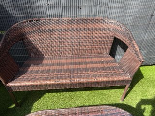 Conjunto Muebles Jardín Ratán Marrón