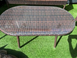 Conjunto Muebles Jardín Ratán Marrón