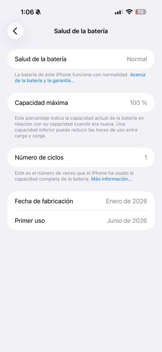 iPhone 16 Pro Max Plata 100% Batería