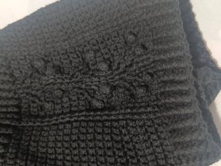 Top tejido  a mano algodón negro