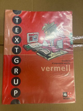 Textgrup vermell Quadern d'expressió escrita
