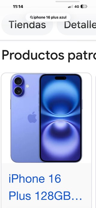 iPhone 16 Plus 256GB Azul CAMBIO
