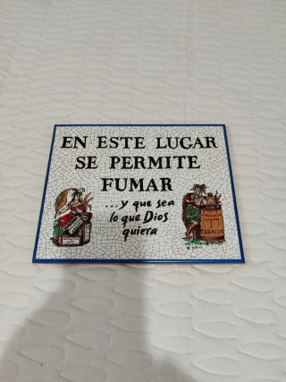 Azulejo decorativo Se permite fumar