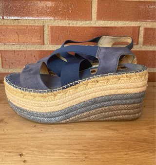 Sandalias esparto Vidorreta azul