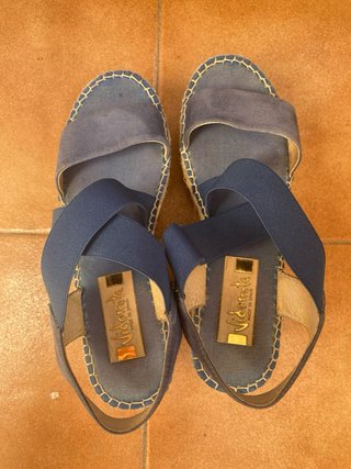 Sandalias esparto Vidorreta azul