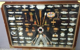 Cuadro Nudos Marineros Armada Española Madera y Te